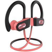 Mpow Flame Bluetooth Headphones Sport IPX7 Waterproof Wireless Sport Earbuds, Richer Bass HiFi Stereo in-Ear Earphones, 7-9 Hrs Playback, Running Headphones W/CVC6.0 Noise Cancelling Mic, Pink
