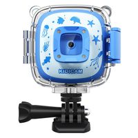 Dragon Touch Kidicam 2.0 Kids Action Camera, Waterproof Digital Camera for Boys Girls 1080P Sports Camera Camcorder with 16GB Memory Card (Blue)