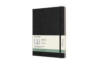 Moleskine Classic 18 Month 2019-2020 Weekly Planner, Hard Cover, XL (7.5" x 9.5") Black