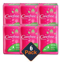CAREFREE Original Regular To-Go Pantiliners, Fresh Scent 20 ea (6 pack)