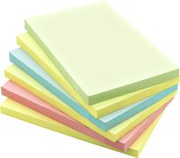 4A  Sticky Notes,4 x 6 Inches,Large Size,Pastel Assorted,Self-Stick Notes,100 Sheets/Pad,6 Pads/Pack,4A 406x6