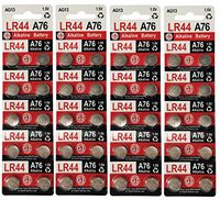 GI LR44 A76 AG13 1.5 Volt Alkaline Button Cell Batteries for Watches Clocks Remotes Games Controllers Toys & Electronic Devices (40)