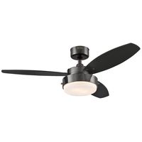 Westinghouse Lighting 7876400 Alloy 42-Inch Gun Metal Indoor Ceiling Fan, Light Kit with Opal Frosted Glass