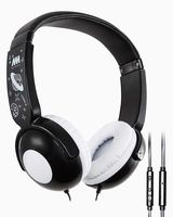 Kids Headphones, Mumba Volume Limited Over Ear Headphones Girls, 85 Safe Listening Adjustable Headsets with Microphone for Kids Children (Black)