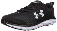 Under Armour Men's Charged Assert 8 Running Shoe, Black (001)/White, 8.5