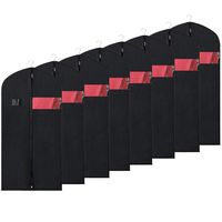 Zilink Garment Bag Suit Bags for Men Storage 8pcs with Clear Window Dust Proof Dress Cover Bags for Suit, Coat, Jacket, Dress Closet Storage