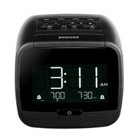TIVDIO Bluetooth Clock Radios for Bedroom Bluetooth Clock Radios for Bedroom Wireless Alarm Clock Speaker FM Radio Dual USB Charging Port AUX Input Snooze Battery