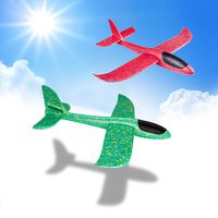 HongKit 2 Pack Airplane Toys for Kids,Epp Foam Glider Toys for 4-7 Year Old Boys Birthday Party Favors Gift for 4-7 Year Old Girls RED&Green