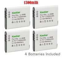 Kastar Battery (4-Pack) for Olympus LI-90B, LI-92B, UC-90 Work with Olympus SH-1, SH-50 iHS, SH-60, SP-100, SP-100EE, Tough TG-1 iHS, Tough TG-2 iHS, Tough TG-3, XZ-2 iHS Cameras