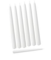 D'light Online 10" Inches Tall Premium Quality Candles Taper Candles, Hand-Dipped, Dripless and Smokeles and Unwrapped Bulk Pack for Events - Set of 12 (White)