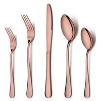 Copper Silverware Flatware Set, LIANYU 20-Piece Stainless Steel Cutlery Set for 4, Mirror Finish, Ideal for Home Hotel Wedding Festival Party, Dishwasher Safe