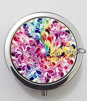 BlackKey Bohemian Pattern 3-Compartment Decorative Pocket Gift Box Case Organizer for Pill, Color 1 -2081