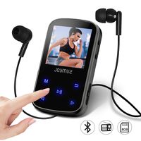 MP3 Player with Bluetooth 4.2,Portable Clip 8GB MP3 Music Player with FM Radio Voice Recorder E-Book 1.5 inch Screen Touch Buttons for Sports,Support up to 128GB