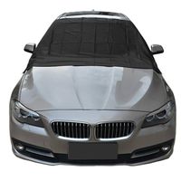 Bosji Magnetic Windshield Snow Cover, Winter Car Cover UV-Proof Ice Frost Dustproof Guard Sunshade Protector for Car-Easy to Use (80×50 Inch) (Black)