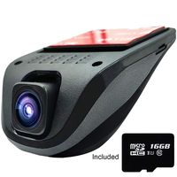E-ACE Dash Cam WiFi 1080P FHD Car Video Recorder 4-LAN Wide Angle Lens Discreet Design Dashboard Camera with G-Sensor, Loop Recording, Parking Monitor, Included 16GB Card Suitable for All Cars