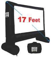 EasyGo Products 17' Inflatable Mega Movie Screen - Canvas Projection Screen for Outdoor Parties - Movie Cinema is Guaranteed to Thrill and Excite. Includes Inflation fan, Tie-Downs and Storage bag