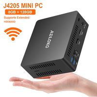 Mini PC Windows 10, ADLOKO Mini Computer, HTPC, Apollo Lake J4205 (2M Cache, up to 2.6 GHz), HD Graphics 505, 8G/128G, 4K, Gigabit Ethernet, USB3.0, Dual WI-FI, BT4.0