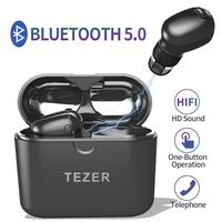 TEZER Truly Wireless Earbuds 2019, Upgraded Bluetooth 5.0 Pure X20 Wireless Headphones, IPX7 Waterproof Hi-Fi Stereo 36H Playtime in-Ear Mic with Charging Case for Kids Men Wome