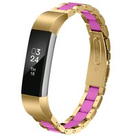 Greeninsync Compatible with Alta HR Metal Band, Special Pattern Replacement for Alta Stainless Steel Bands Adjustable Accessory Wristband Small/Large for Alta&Alta HR Fitness Tracker