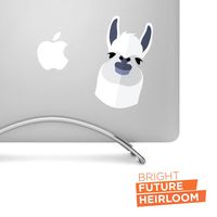Llama - 5" high Printed Vinyl Decal - for MacBook, car, Laptop and More!