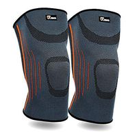 JBM Knee Braces Knee Compression Sleeve for Running, Basketball, Football, Weightlifting, Fitness, Knee Support Stabilizer Joint Pain Relief, Suitable for Men & Women (Gray, Large)