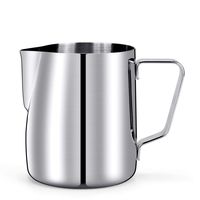 12 Oz. Milk Pitcher, HULISEN Stainless Steel Espresso Pitcher Latte Frothing Pitcher