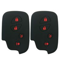 Coolbestda 2X Key Fob Case Skin Keyless Entry Remote Holder for Lexus RX350 ES350 IS250 GX460 LX570 IS350 GS430 GS300 GS450h is-C is-F HYQ14AEM HYQ14ACX GX460