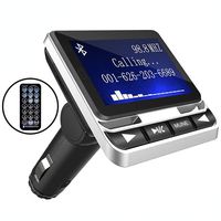 Bluetooth FM Transmitter for Car, LeeQin Bluetooth Car Adapter, Wireless In-Car Stereo Radio Adapter Car Kit Hands Free Calling, With 5V 2.1A USB Car Charger AUX Input 1.4 Inch Display TF Card Slot