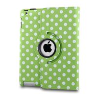 Generic Dalmation Series Auto Wake / Sleep Smart Cover Book Shell Stand Case Cover for Apple New iPad Mini iPad Mini 2 iPad Mini with Retina Display 7.9 Inch Wifi 3G 4G LTE with Built-in Stand Polka Dot Design (green)