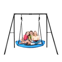 Trekassy 40 Inch Saucer Tree Swing Set with 440lbs Heavy Duty A-Frame Metal Swing Stand