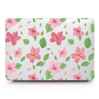 One Micron Compatible MacBook Air 11.6 Inch Case, Ultra Slim Plastic Hard Case Cover Protective Case Compatible MacBook Air 11.6''(A1465/A1370), Clear Pink Flowers