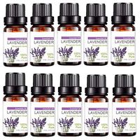 Diffuserlove 10 Set Lavender Aromatherapy Essential Oil for Diffuser & Massage Rose Ylang Ylang Jasmine Gardenia
