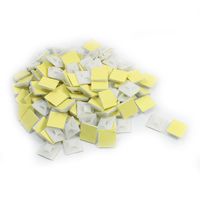 uxcell 200 Pcs 5mm Width Wire Square Self-Adhesive Tie Mount Base 19mm X 19mm