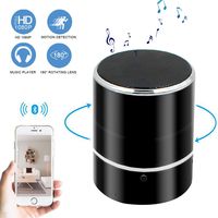 Yumfond Spy Camera Bluetooth Speaker, Hidden WiFi HD 1080P Nanny Cam Rotate 180°, Wireless Stereo Music Speaker Player Video Recorder with Motion Detection/Real-Time View Mini Cam for Home