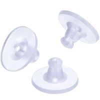 Outus 100 Pack Clear Rubber Earring Safety Backs Clutch Earring Pad