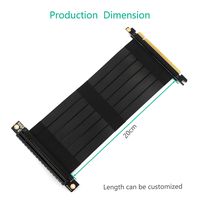 BQZYX + PCI-E Extension Cable PCIe3.0 16x Flexible high Speed Extension Cable pcie Riser (20cm-90 Degrees) Wire Upgrade Version