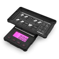 Truweigh - RIOT Digital Mini Scale - 100g x 0.01g - (Black/Pink) and Long Lasting Portable Grams Scale for Kitchen Scale, Food Scale and Postal Scale Use