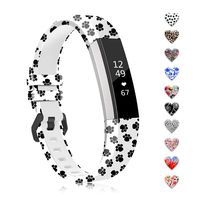 ZEROFIRE Band Compatible with Fitbit Alta and Alta HR Replacement Wristband Adjustable Silicone Sports Watch Band Colorful Printing Straps, Standard Size for 5.5"-8.1" Wrists, No Tracker (Paws)