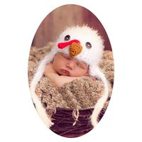 Baby Box Handmade White Chicken Hat Cap for Newborn Baby Photography Props