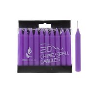 Mega Candles 20 pcs Unscented Lavender Mini Taper Candle, 4 Inch Tall x 1/2 Inch Diameter, Great for Casting Chimes, Rituals, Spells, Vigil, Witchcraft, Wiccan Supplies, Wax Play & More