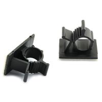 RuiLing 30pcs Adjustable Cable Clamp Self-Adhesive Fixing Base For Cord Management Nylon Wire Holder Clips Power Line Organizer Fasteners Black