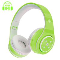 Kids Bluetooth Headphones Wireless/Wired Safe Volume Limited Headphones,Long Playing Time 7-9h,SD Card Slot,Stereo Sound,Hands Free Caall,Compatiable for Ipad Cellphone Pc Tablet(Green)