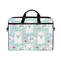 ZZAEO Seamless Cute No Drama Llama Laptop Shoulder Bag Stylish Briefcase Computer Bag with Shoulder Strap Fits for Most 13inch 14inch Laptops Case Sleeve
