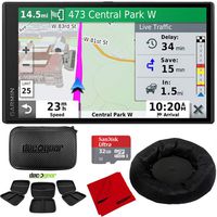 Garmin DriveSmart 65 Premium Navigator with Hard Case, Dash Mount, and Cleaning Cloth