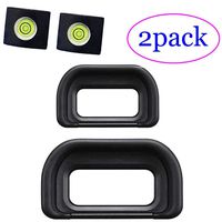 ZLMC a6500 Viewfinder Eyepiece Eyecup FDA-EP17 Compatible with Sony Alpha α6500 A6500 Camera Hard eye cup blinkers EP-17 & Hot Shoe Cover with Bubble Spirit Level Hotshoes【2+2pcs】