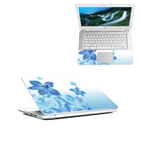 MightySkins Skin Compatible with HP Chromebook 14" (2018) - Blue Flowers | Protective, Durable, and Unique Vinyl Decal wrap Cover | Easy to Apply, Remove, and Change Styles | Made in The USA