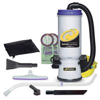 ProTeam Backpack Vacuums, Super CoachVac Commercial Backpack Vacuum Cleaner with HEPA Media Filtration and Small Business Tool Kit, 10 Quart, Corded