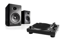 Music Hall USB-1 Turntable Package With Pair of Audioengine A5+ Bookshelf Speakers (Black)