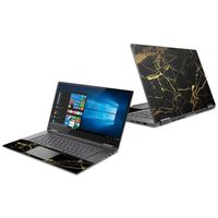 Mightyskins Skin Compatible with Lenovo Yoga 730 15" (2018) - Black Gold Marble | Protective, Durable, and Unique Vinyl Decal Wrap Cover | Easy to Apply, Remove, and Change Styles | Made in The USA