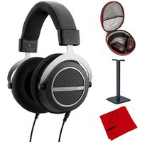 beyerdynamic Amiron Home Tesla High-End Audiophile Stereo Headphones 250 OHM (717525) with Full Size Headphone Case, Headphone Stand & Microfiber Cleaning Cloth